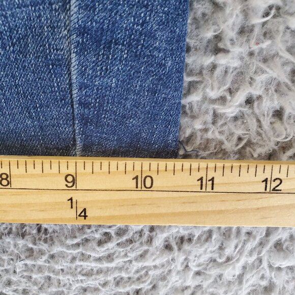 Lee Shorts Womens Size 14 Blue Bermuda Mid Rise Regular Fit Stretch Denim - Picture 8 of 12